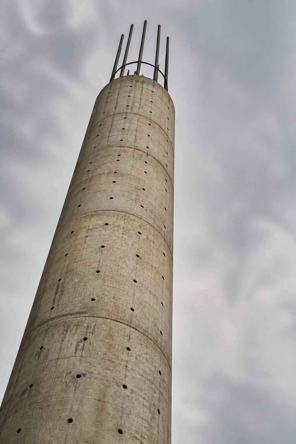 Concrete column under construction